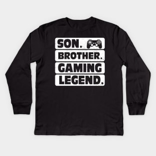Christmas Gift For Gaming Teenage Boys & Kids Gamer Brother Kids Long Sleeve T-Shirt